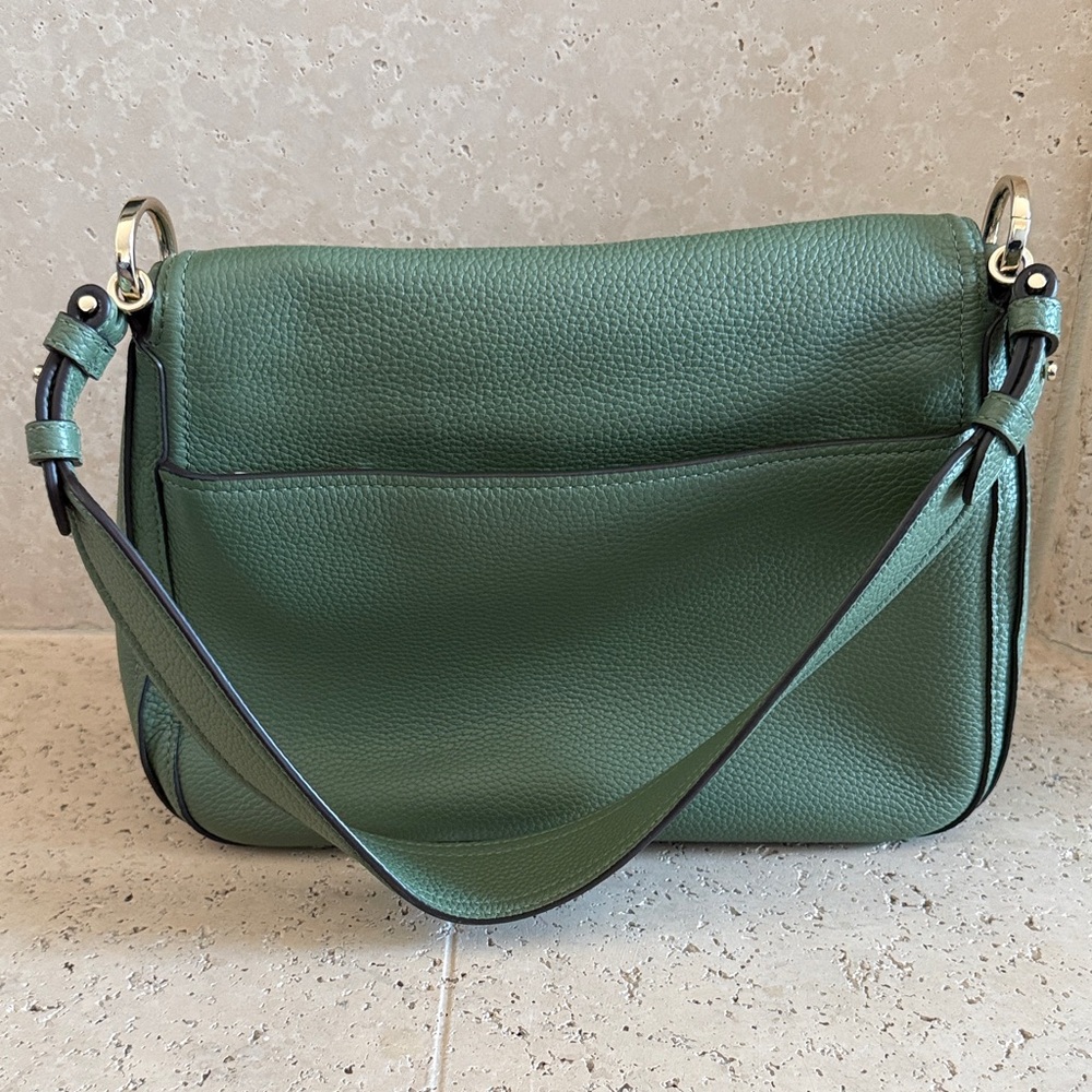 Kate Spade Sage Green Leather Baguette Shoulder Bag - Picture 4 of 11
